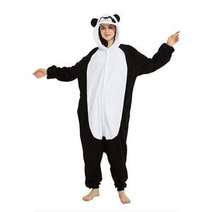 Panda Pajama One Piece Animal Cosplay Costume Fuzzy Warm ANIME NEW